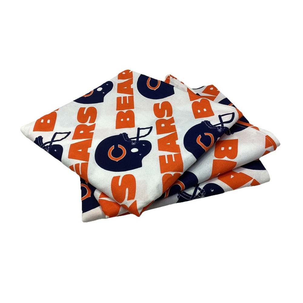 (3) Chicago Bears 1980s Sportex NFL Cotton Tablecloth/Banner Tailgating 45x45